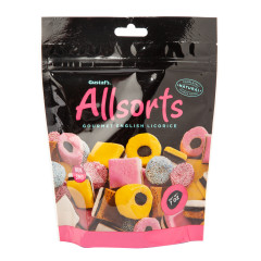 GUSTAF'S LICORICE ALLSORTS 7 OZ POUCH