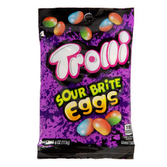 TROLLI SOUR BRITE EGGS 4 OZ PEG BAG