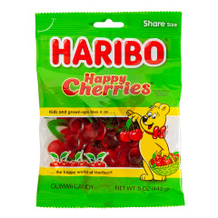 HARIBO HAPPY CHERRIES GUMMI CANDY 5 OZ PEG BAG