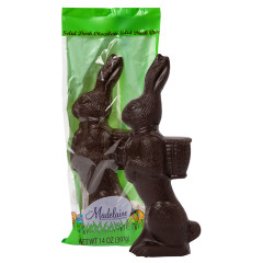 MADELAINE SOLID DARK CHOCOLATE STANDING RABBIT 14 OZ