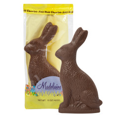 MADELAINE SOLID MILK CHOCOLATE SITTING RABBIT 15 OZ