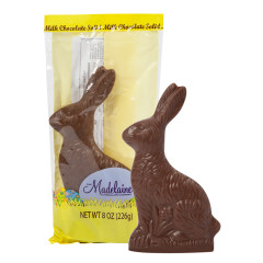 MADELAINE SOLID MILK CHOCOLATE SITTING RABBIT 8 OZ