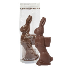 MADELAINE SOLID MILK CHOCOLATE STANDING RABBIT 14 OZ