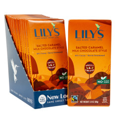 LILY'S 40% MILK CHOCOLATE SALTED CARAMEL 2.8 OZ BAR