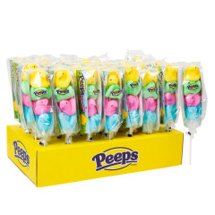 PEEPS CHICKS RAINBOW POPS 4 PC 1.375 OZ