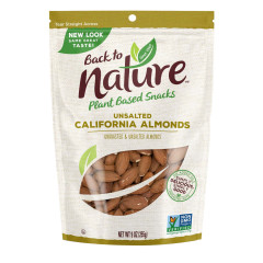BACK TO NATURE CALIFORNIA ALMONDS 9 OZ POUCH