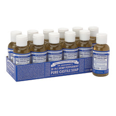 DR. BRONNER'S TRAVEL SIZE PEPPERMINT SOAP 2 OZ BOTTLE