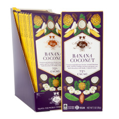 VOSGES SUPER DARK COCONUT AND BANANA 3 OZ BAR