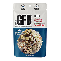 THE GFB DARK CHOCOLATE ALMOND BITES 4 OZ POUCH