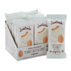 JUSTIN'S WHITE CHOCOLATE PEANUT BUTTER CUPS 2 PK 1.4 OZ