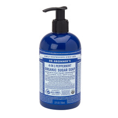 DR. BRONNER'S SPEARMINT PEPPERMINT HAND SOAP 12 OZ PUMP BOTTLE