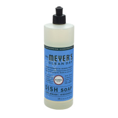 MRS. MEYER'S BLUEBELL LIQUID DISH SOAP 16 OZ BOTTLE