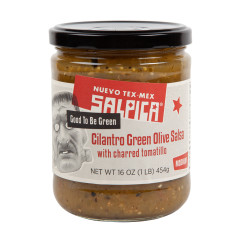 SALPICA CILANTRO GREEN OLIVE MILD SALSA 16 OZ JAR
