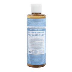 DR. BRONNER'S UNSCENTED BABY SOAP 8 OZ BOTTLE