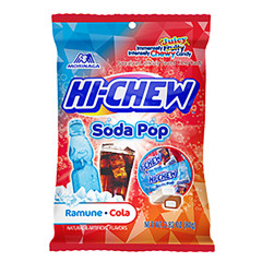 HI CHEW SODA POP RAMUNE COLA 2.82 OZ PEG BAG