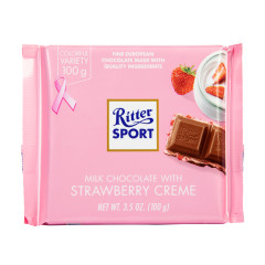 RITTER SPORT MILK CHOCOLATE WITH STRAWBERRY CREME 3.5 OZ