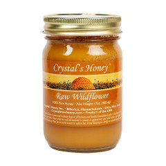 Crystal's Honey Raw Western Clover 17 Oz Jar