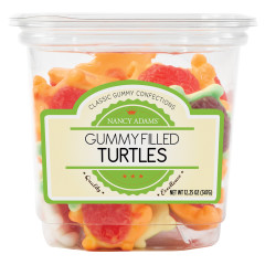 NANCY ADAMS GUMMY FILLED TURTLES 12.25 OZ TUB