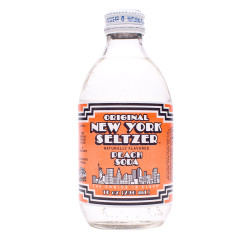 ORIGINAL NEW YORK SELTZER PEACH SODA 4 PK 10 OZ BOTTLE