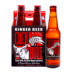 COCK N BULL GINGER BEER 4 PACK 12 OZ BOTTLE