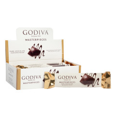 GODIVA MASTERPIECE DARK CHOCOLATE GANACHE HEART 1 OZ BAR