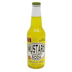 LESTER'S FIXINS MUSTARD FLAVORED SODA 12 OZ BOTTLE