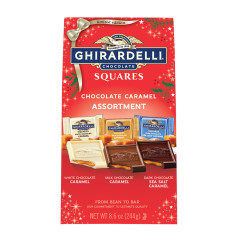 GHIRARARDELLI CHOCOLATE CARAMEL SQUARES ASSORTED 8.6 OZ