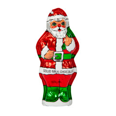 MADELAINE MILK CHOCOLATE FOILED SOLID SANTA 2 OZ