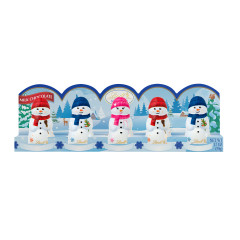 LINDT MINI MILK CHOCOLATE SNOWMEN 5 PC 1.7 OZ TRAY