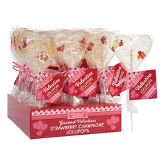 MELVILLE CANDY CO. HEART POP CHAMPAGNE & STRAWBERRIES 0.8 OZ