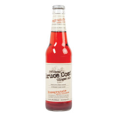 BRUCE COST POMEGRANATE HIBISCUS GINGER ALE 12 OZ BOTTLE