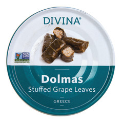 DIVINA DOLMAS STUFFED GRAPE LEAVES 7 OZ TIN