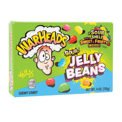 WARHEADS SOUR JELLY BEANS 4 OZ THEATER BOX