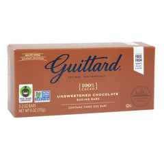 GUITTARD UNSWEETENED BAKING BAR 6 OZ BOX