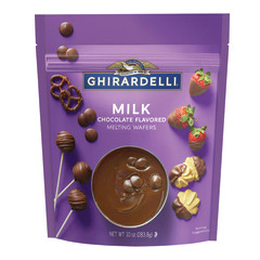 GHIRARDELLI MILK CHOCOLATE MELTING WAFERS 10 OZ POUCH