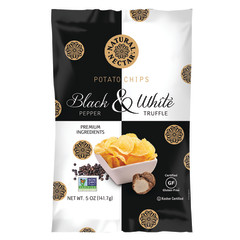 NATURAL NECTAR POTATO CHIPS BLACK PEPPER & WHITE TRUFFLE 5 OZ BAG