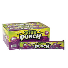 SOUR PUNCH GRAPE STRAWS 2 OZ