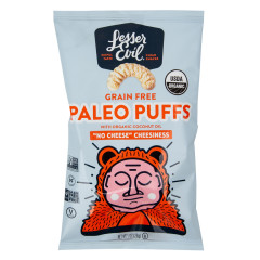 LESSER EVIL NO CHEESE CHEESINES PALEO PUFFS 1 OZ BAG