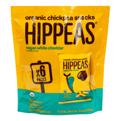 HIPPEAS VEGAN WHITE CHEDDAR 6 CT 1 OZ BAG