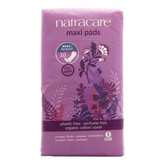 NATRACARE NIGHT TIME MAXI PADS 10 CT PACK