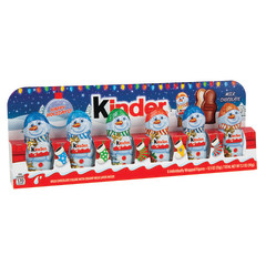 KINDER MINI FIGURES SNOWMEN MILK CHOCOLATE WITH CREAMY MILK LAYER 6 PC 3.2 OZ