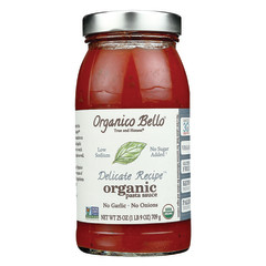 ORGANICO BELLO DELICATE RECIPE SAUCE 25 OZ JAR