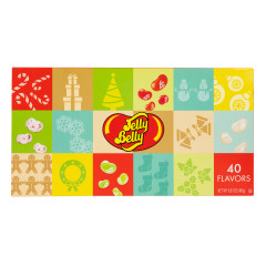 JELLY BELLY CHRISTMAS 40 FLAVORS 17 OZ GIFT BOX BOX
