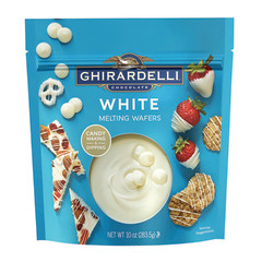 GHIRARDELLI WHITE VANILLA MELTING WAFERS 10 OZ POUCH