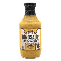 DINOSAUR BAR-B-QUE HOT HONEY GOLD SAUCE 19 OZ BOTTLE