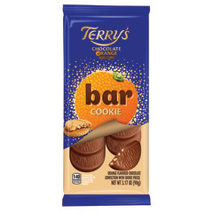 TERRY'S CHOCOLATE ORANGE MILK CHOCOLATE WITH COOKIE PIECES 3.17 OZ BAR