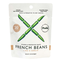 POSHI FRENCH BEANS SNACK LIME & GARLIC 1.76 OZ