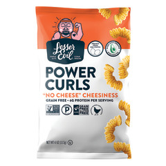 LESSER EVIL NO CHEESE CHEESINESS POWER CURLS 4 OZ POUCH