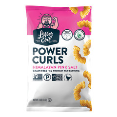 LESSER EVIL HIMALAYAN PINK SALT POWER CURLS 4 OZ POUCH