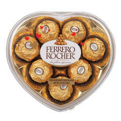 FERRERO ROCHER PLASTIC HEART 8 PC 3.5 OZ